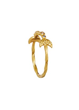 Lucilia ring Forgyldt Maanesten